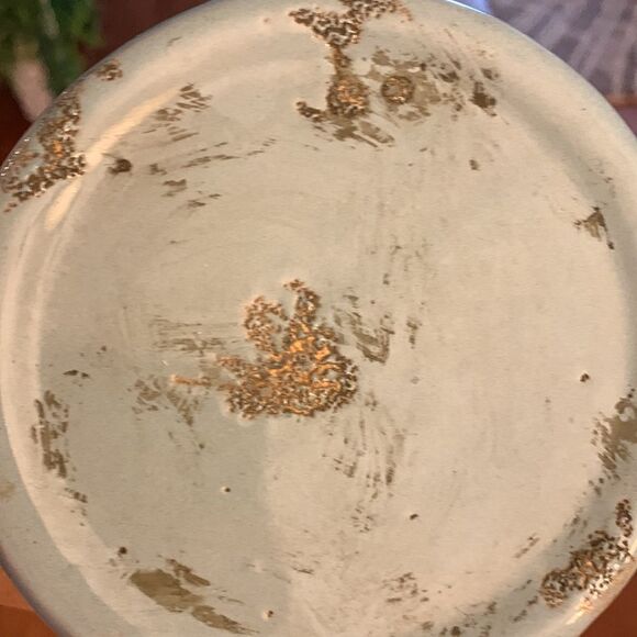 7" Blue Distressed Terracotta Pillar Candleholder. Heavy nice piece - Picture 10 of 10